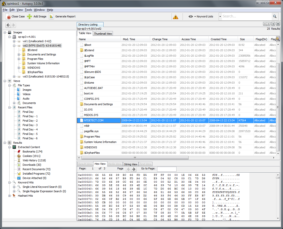 Autopsy 4 用户界面