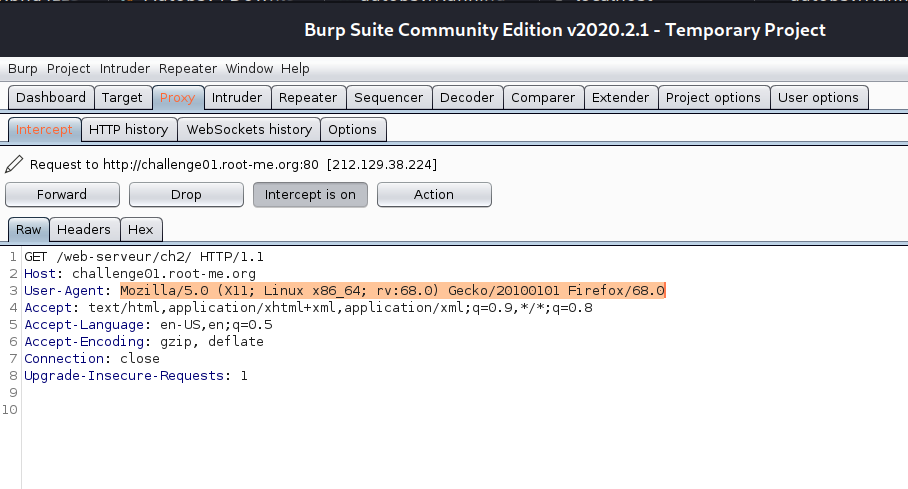 Burp截取到的HTTP请求